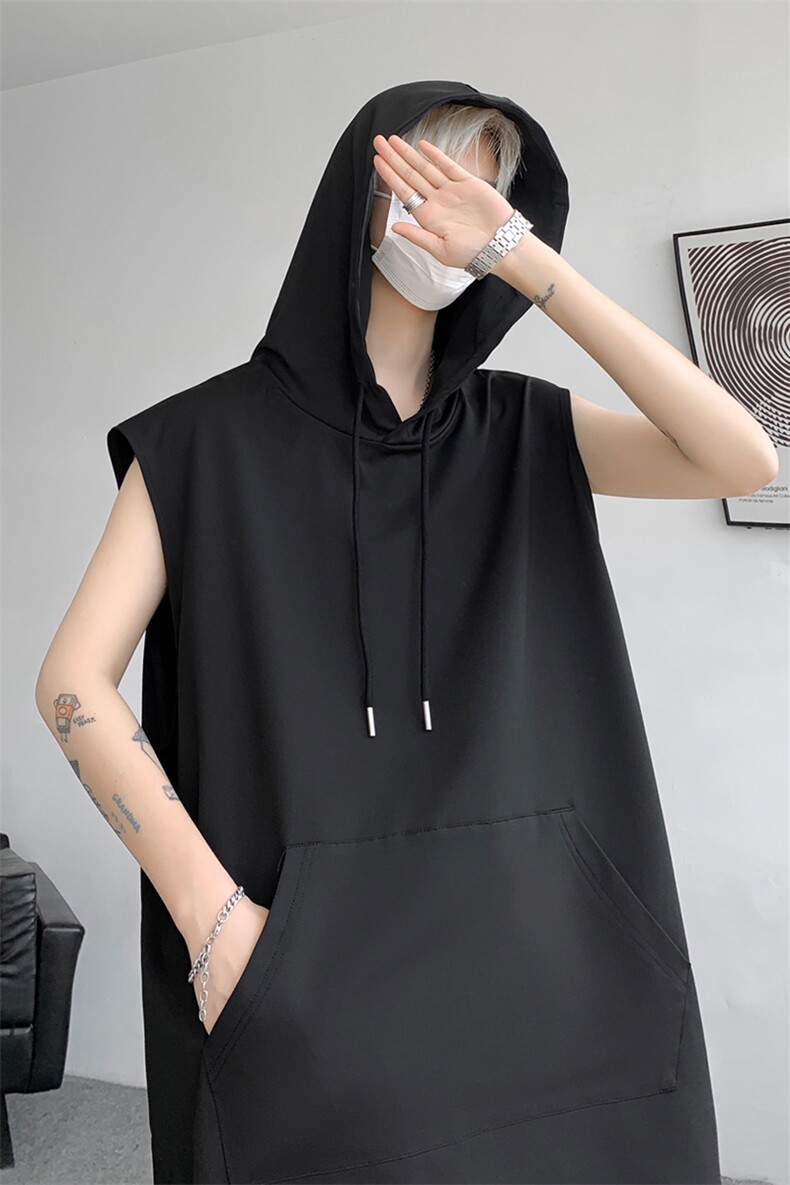 M-8XL特大码冰丝速干连帽背心男篮球运动无袖健身服坎肩TDX315P35,男装背心/马甲,电商D206-1