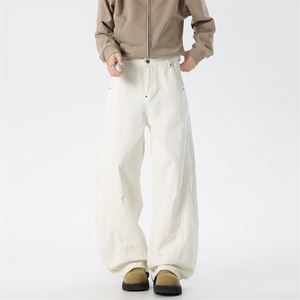 XZ-221-1/K8829/P65 高品质潮牌高街痞帅白色解构设计弯刀休闲裤图片