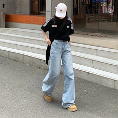 美式517大理水洗蓝baggy牛仔裤，男装牛仔裤，星座506A