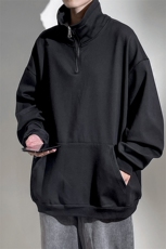 1360克重磅半拉链POLO衫50%棉50%涤纶大码M-5XL卫衣男WY77077P65，男装Polo衫，星座226-2