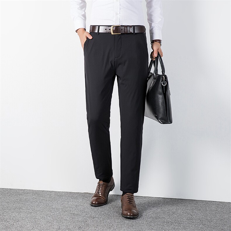 CRK309钱塘2020-2秋冬新款中年男士保暖商务休闲直筒羽绒长裤P127，男装棉裤，钱塘207-2