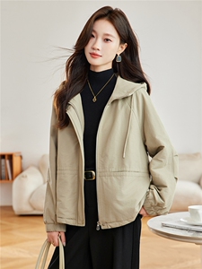 时尚连帽短款加绒加厚外套女2025秋冬新款宽松显瘦休闲派克服棉服图片