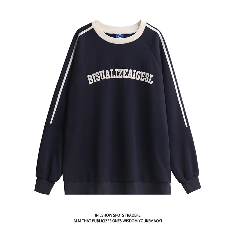 白底20123秋装套头圆领发泡宽松卫衣大码秋季外套男女装S232-P58，女装短外套，电商A233-2