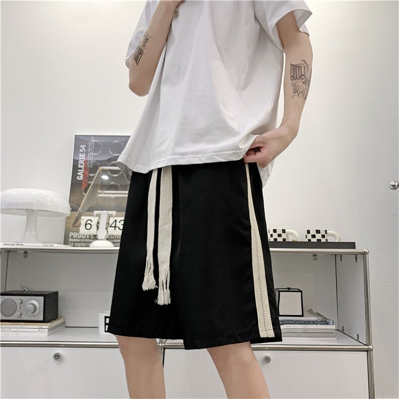 休闲短裤男韩版潮流拼色条纹帅气2023夏季新款ins五分裤K3555-P26,男装休闲裤,星座412-3