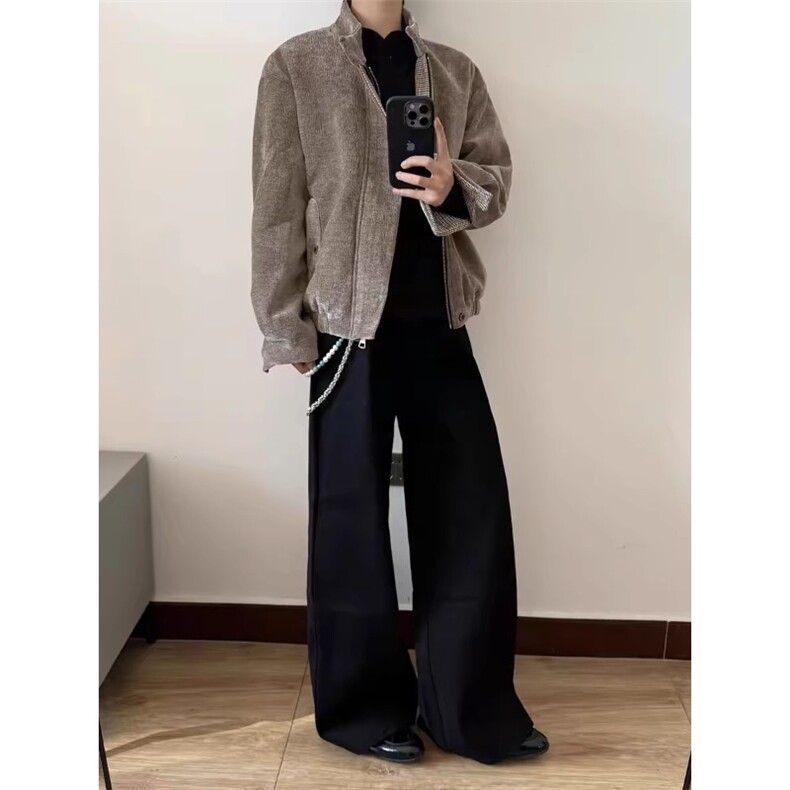 氨触感树纹肌理千鸟格内里哈灵顿夹克外套JK6025特P95,男装夹克,星座908-1