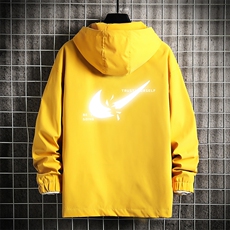 JK65111-P45连帽夹克男大码胖子棒球服上衣外套网格挂拍，男装夹克，电商A040A