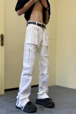 2025春夏新款工装裤伐木裤口袋拉链机能风休闲裤1611B-KK01-P60，男装工装外套，星座1611B