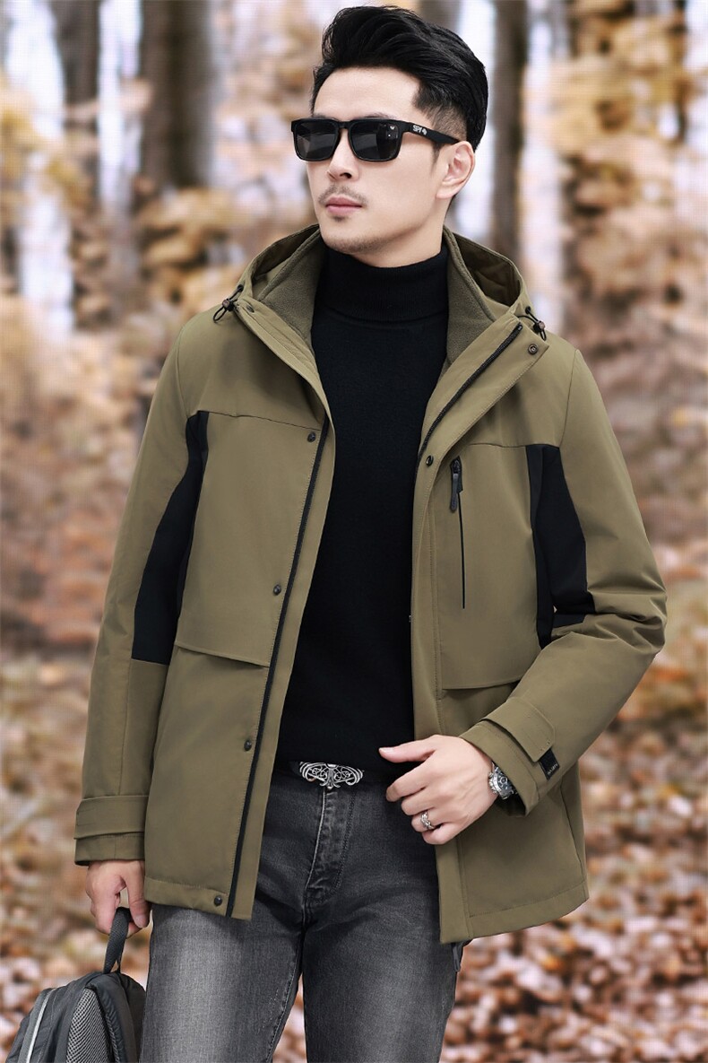 一衣三穿实体男士羽绒服基础款主推大货,男装羽绒服,钱塘207-1