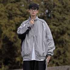 美式复古飞行员夹克男宽松潮牌工装情侣棒球服外套春秋季，男装夹克，星座716-2
