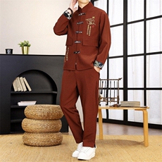 风套装刺绣盘口男套装，男装休闲套装，星座1206（原A206）