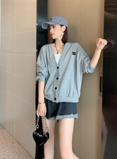 针织卫衣开衫，女装卫衣/绒衫，依诺阁