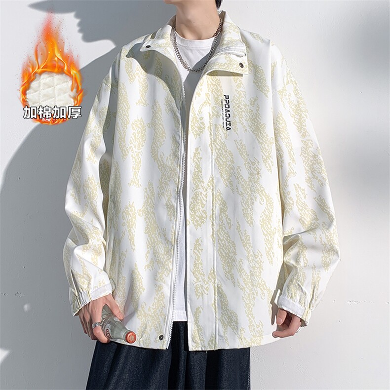 图案有版权冬暗纹印花大码加厚棉服男加棉夹克外套J614J加棉-P80,男装棉衣,电商A001-1