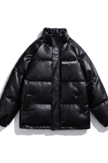 白底鳄鱼纹棉衣男手塞棉夹克PU皮棉服外套男8507P120控158，男装夹克，星座227-7