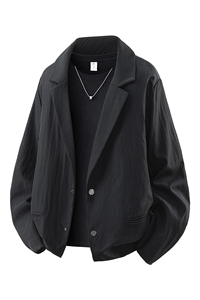 韩版A字廓形西装休闲外套男翻领西服JK2235-P75图片