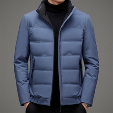 羽绒服冬季立领宽松保暖商务休闲纯色外套中年男装MSNA20613-P255，男装羽绒服，电商B212（原钱塘6029）