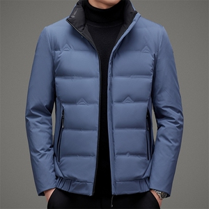 羽绒服冬季立领宽松保暖商务休闲纯色外套中年男装MSNA20613-P255图片