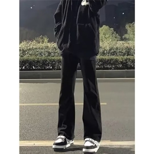 美式潮流街头设计感牛仔裤男女宽松百搭休闲裤潮WLA999-特pP21图片