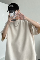 美式风重磅短袖T恤男多色简约圆领宽松韩版潮流上衣T3369-特价P19，男装T恤，电商A007