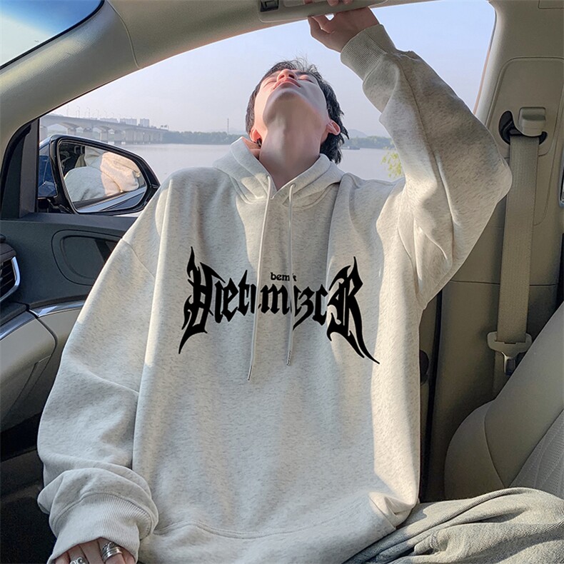 抖音得物供货可提供视频秋冬重磅美式宽松连帽卫衣DL2039,男装卫衣,电商A486