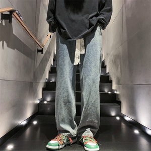 牛仔裤男休闲宽松直筒牛仔裤313A-1-NZ025-P55 控68图片