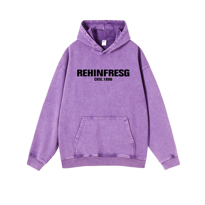 得物抖音高品质360克重磅做旧炒雪花印花连帽水洗卫衣ASL1603,男装卫衣,电商A443