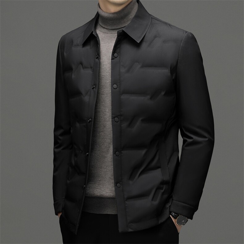 CSYR98203钱塘2020-2冬季厚款商务休闲翻领中年男士羽绒服P185,男装羽绒服,钱塘207-2