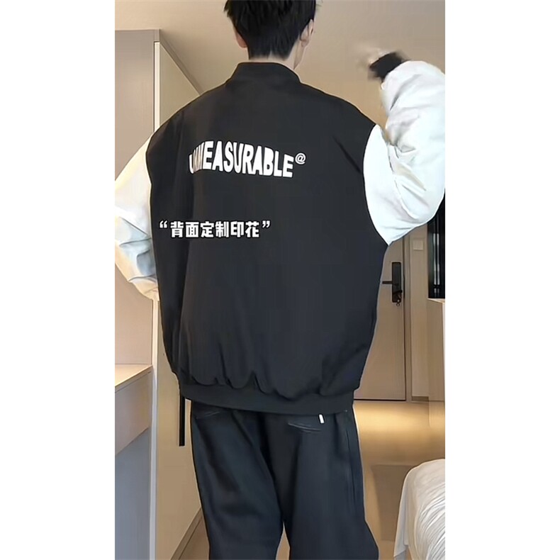 视频切片（双面穿星空）满天星撞色防水棒球服夹克J3053-P70,男装夹克,星座1213