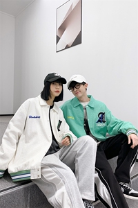 秋装新品休闲夹克情侣款2023中性风男女同款棒球服外套 8007-P85图片
