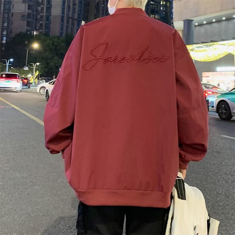 美式棒球服夹克外套男士2024新款潮牌痞帅宽松上衣潮W5909-P62,男装夹克,星座412-2