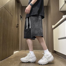 牛仔短裤男夏季美式牛仔裤宽松男款裤五分中裤DK850-特批32，男装牛仔裤，星座718-1