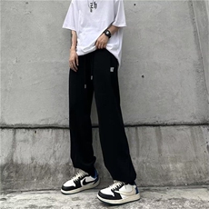 运动裤男夏款针织卫裤子男韩版潮流灰色直筒裤休闲长裤KK142-P35，男装休闲裤，星座911-3