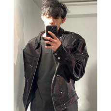 美式复古解构柳钉设计夹克男女cleanfit高级感B993-P108，男装夹克，星座1109-4