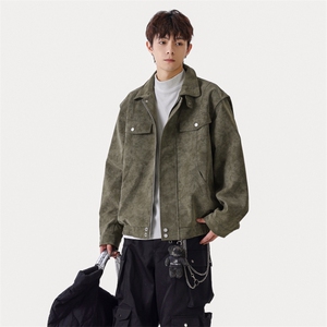 秋冬新款时尚休闲皮衣拉链外套男士JK02559-P95图片