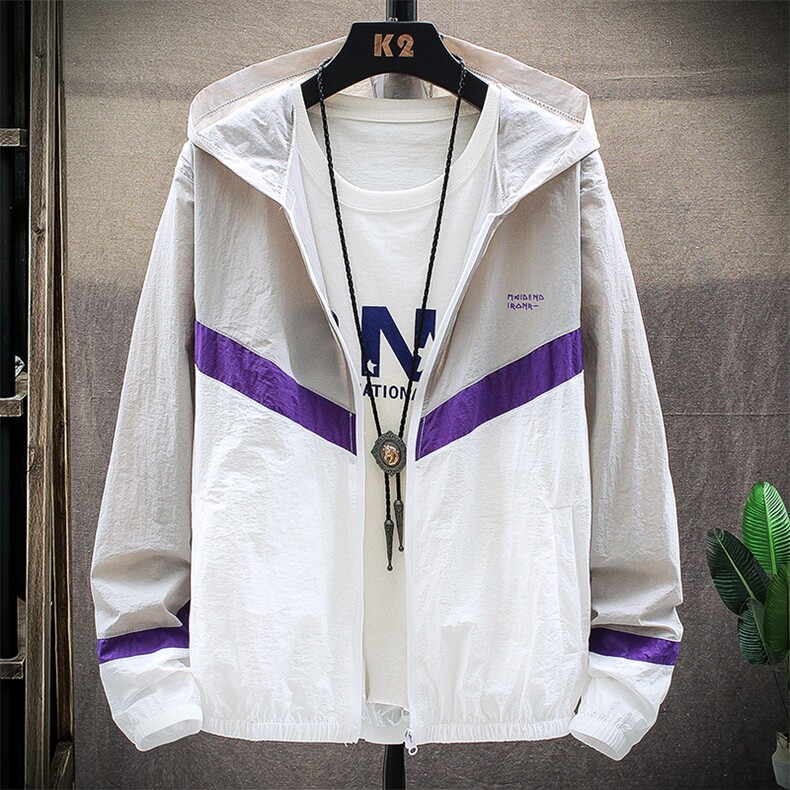 防晒衣服男春秋夏季韩版潮流情侣透帅气夹克超薄款外套HS8806,男装夹克,星座509
