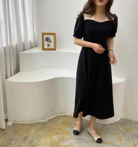 珍珠收腰连衣裙,女装连衣裙,土布鱼