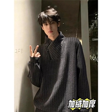 加绒加厚冬款男女休闲卫衣拉链高领宽松夹克外套WY64P40加绒P45，男装夹克，星座1013-1