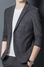 商务休闲时尚西装外套2023秋季新款中年男士修身西服爸爸装上衣，男装西服，电商B212（原钱塘6029）
