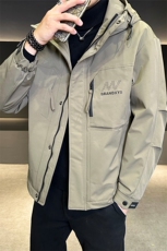 M22P1202025秋冬新款二棉加棉夹克连帽冲风衣男士外套棉服，男装风衣，星座414（原B263）