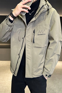 M22 P120 2025秋冬新款二棉加棉夹克连帽冲风衣男士外套棉服图片