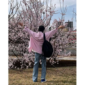 格纹衬衫美式复古开衫男宽松上衣高街潮CY0021 P50图片