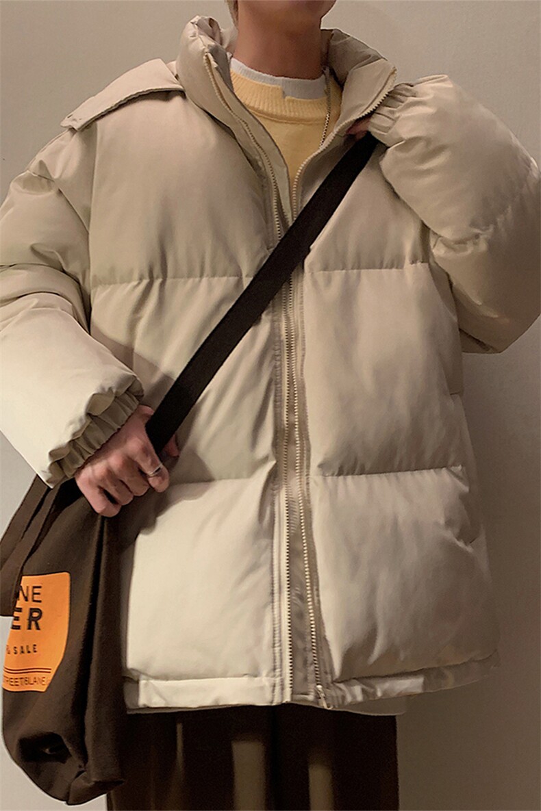 黄墙港风冬季休闲时尚宽松立领连帽棉服A247-MY200特批80控138,男装棉衣,电商A247