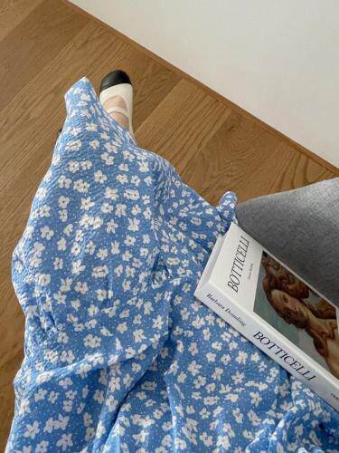 盐缩小碎花边裙，女装，TVMV(4F)