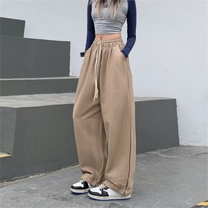宽松阔腿工装裤女2026年新款高腰显瘦美式复古辣妹裤子CK10-P50图片