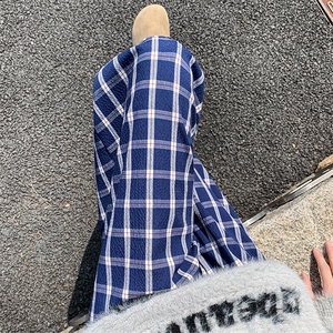 8XL-M  加绒加厚复古格子休闲裤男宽松慵懒风拖地裤K9112P58控78图片