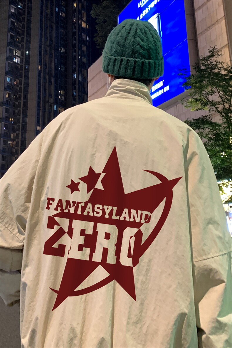 港风23秋季时尚百搭宽松字母印花潮流夹克外套F6322特批60控88,男装夹克,电商A268A
