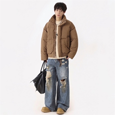 现货立领棉衣男士美式加厚外套潮牌工装棉服M0817-P83，男装棉衣，星座308B-2