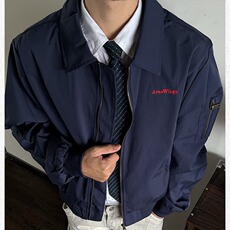 复古高街印花飞行员夹克棒球服男女宽松机能风情侣休闲外套潮，男装夹克，星座715-4