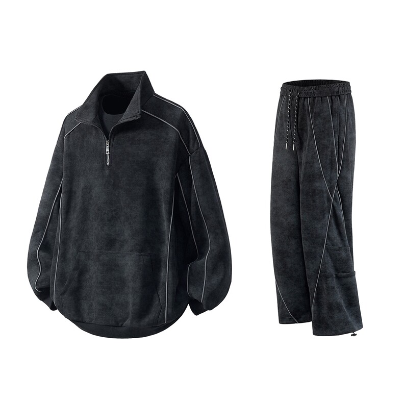 可二开脏脏灰扎染套装大码M-5XL卫衣WY78064P68卫裤WK78065P68，男装休闲裤，星座227-7