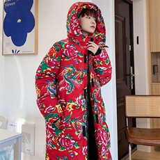 A5男女连帽中长款大棉衣保暖防寒棉服棉袄新中式团队上款大差价，男装棉衣，星座115A(原星座507）