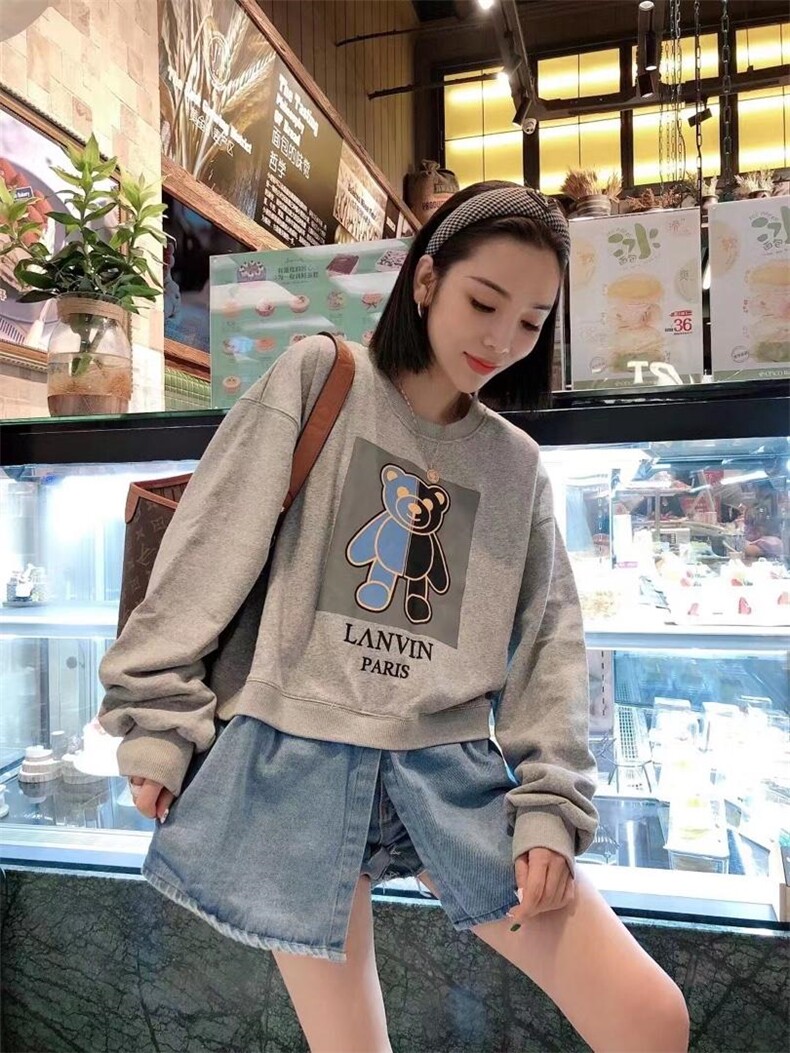 牛仔拼接款卫衣，女装卫衣/绒衫，一杭